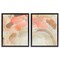 Stupell Industries Pink Peach Abstract Watercolor 2 pc Framed Floater Canvas Wall Art Set Design by Grace Popp